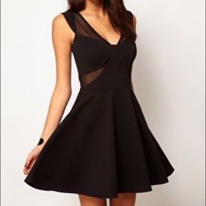 ASOS Skater Dress with Mesh Inserts